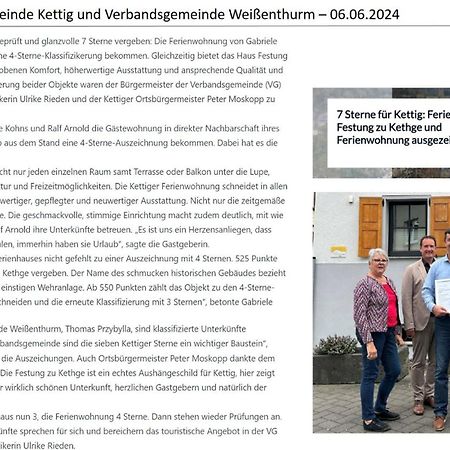 4-Sterne Zertifizierte Ferienwohnung Festung Zu Ketghe - Naehe Koblenz Fuer Urlaub Und Arbeit Kettig ภายนอก รูปภาพ